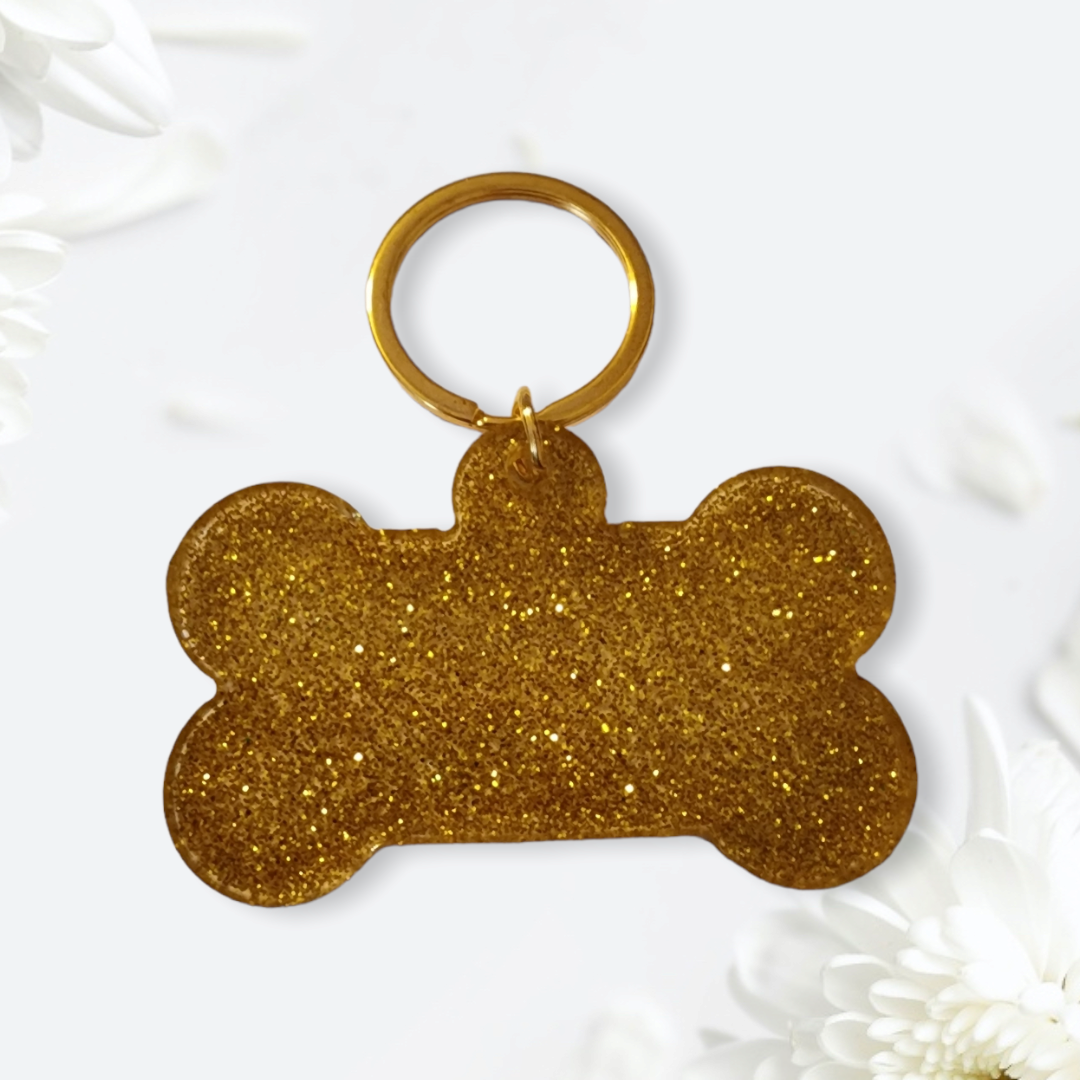 Small bone dog tag(Gold)