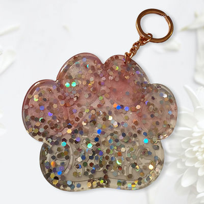 Paw print keychain