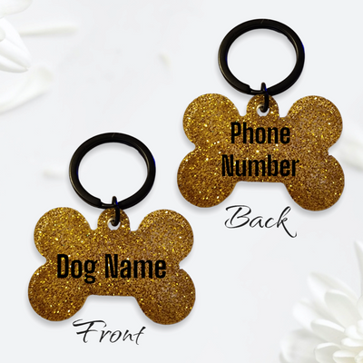 Customizable Small dog bone tag