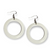 White round circle earrings