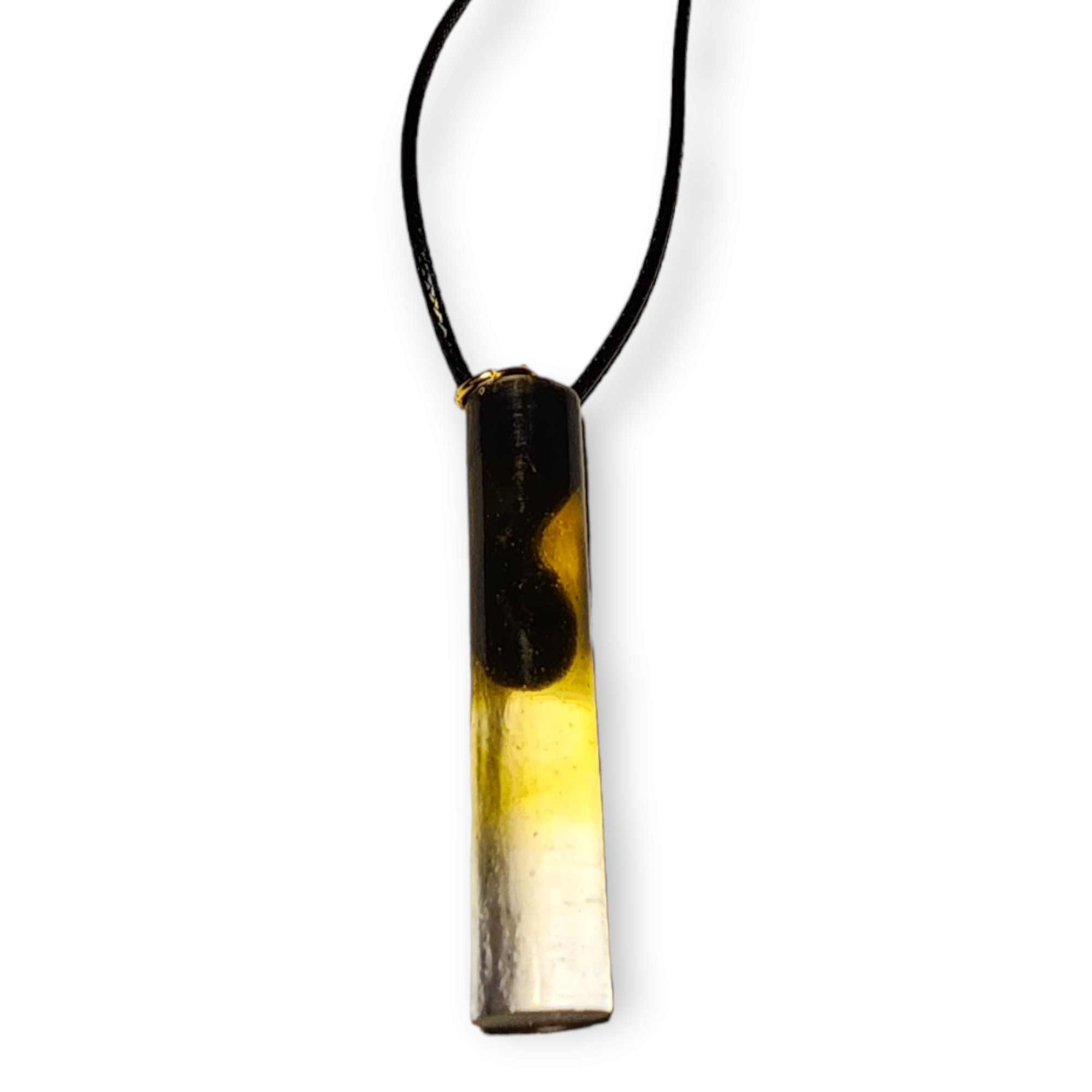 Yellow long rounded necklace