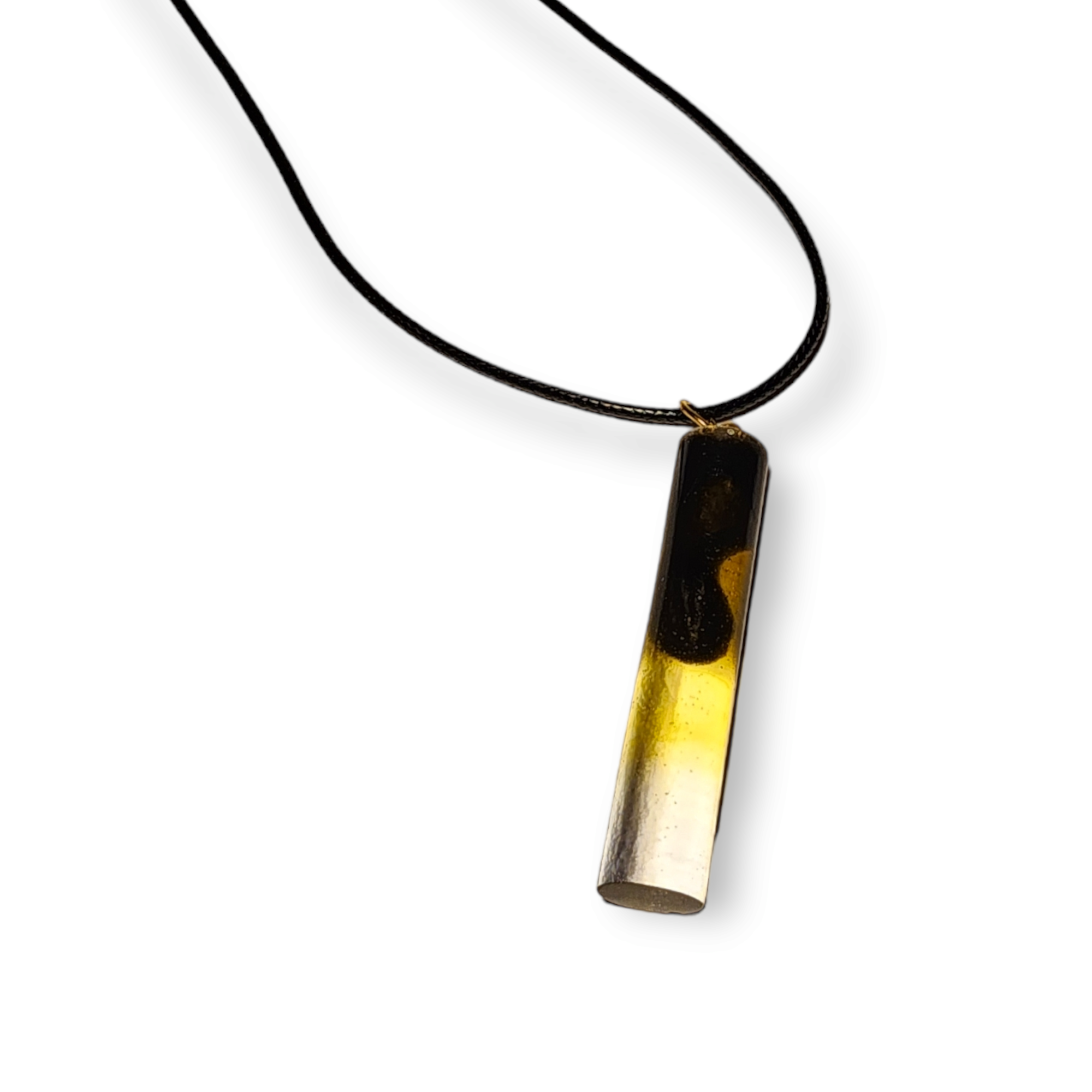Yellow long rounded necklace